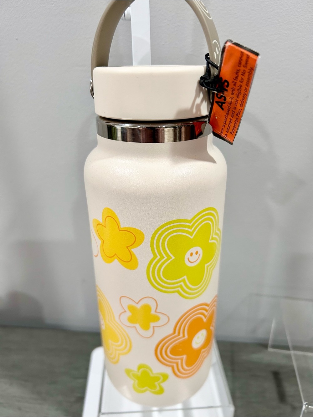 Hydro Flask White Floral Stainless Water Bottle - Picture 3 of 6
